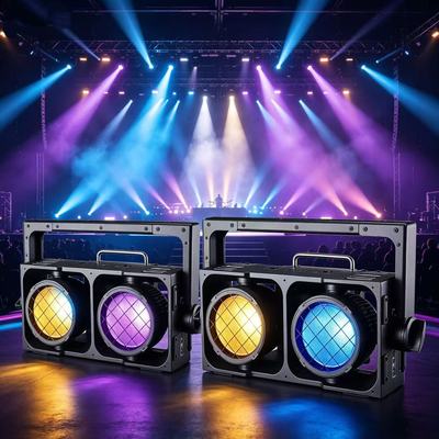Waterproof IP65 DJ Blinder Light 2x300W 600W RGBA Warm 5in1 COB DMX Blinder Roxx