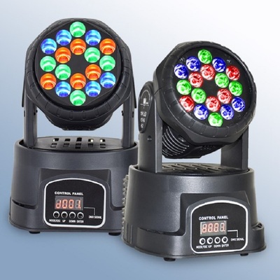 18x3w rgb small moving head light